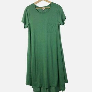 LuLaRoe Olive Green Pocket T-Shirt Midi Dress Size XS